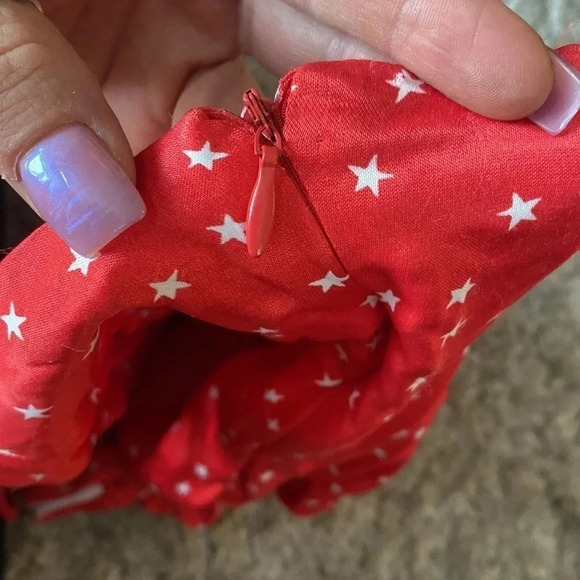 ZARA Red and white star lace up bodysuit - Picture 4 of 5